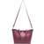 Plum Horizontal Turnlock Leather Tote Bag | Birxx