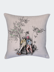 Punk Skeleton Toile Cushion Pillow - Multicolour