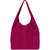 Raspberry Soft Suede Hobo Shoulder Bag | Byxxb - Raspberry