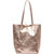 Rose Gold Metallic Leather Tote Shopper Bag