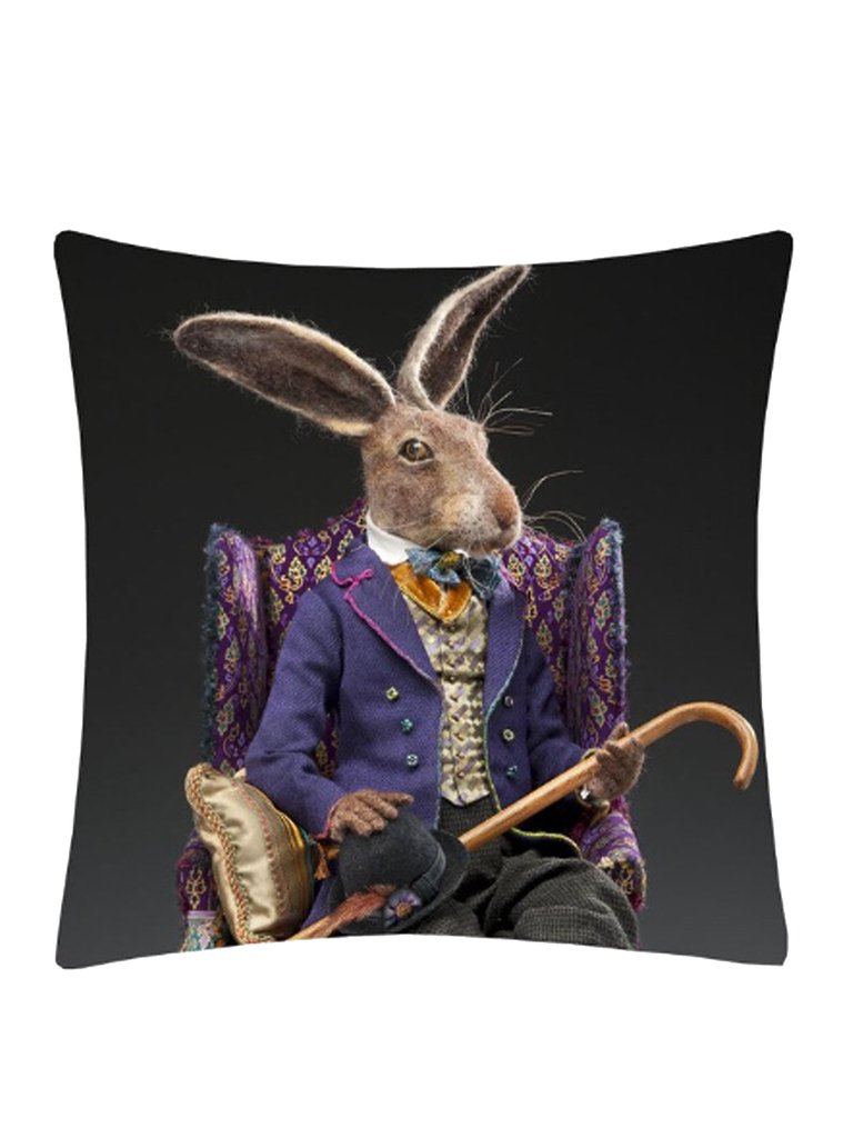 Sharp And Fabulous Rabbit Cushion Pillow - Multicolour