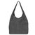 Silver Grey Soft Premium Suede Hobo Shoulder Bag - Silver Grey