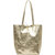 Soft Gold Metallic Leather Tote Shopper Bag | Bydrx