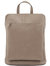 Stone Soft Pebbled Premium Leather Pocket Backpack - Stone