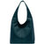 Teal Soft Pebbled Leather Hobo Bag - Teal Green