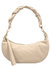 Warm Stone Pebbled Baguette Leather Shoulder Bag | Bdxea - Warm Stone