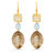 Gemstone Earrings - Blue/Citrine