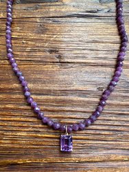 Peaceful Magic Ruby Necklace - Purple