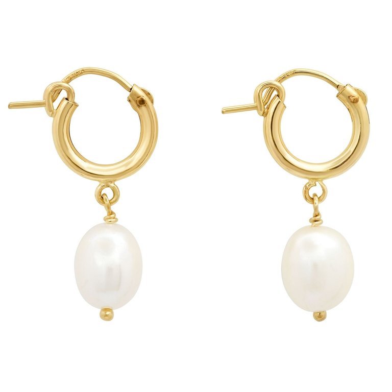 Pearl Poetry Earrings - Gold