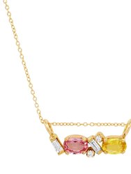 Rhapsody Sapphire And Diamond Necklace - Gold