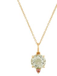Sea Green Aquamarine Necklace - Gold