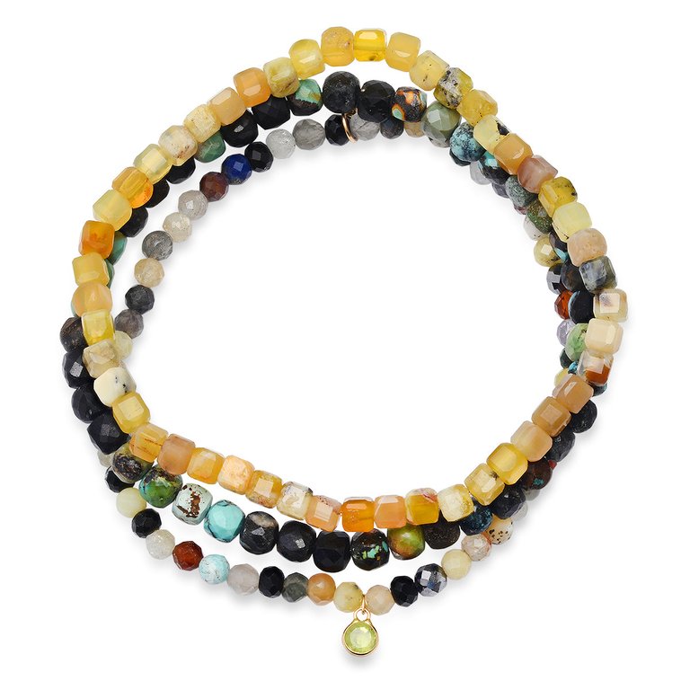 Sundance Turquoise Bracelets - Yellow Opal/Turquoise/Peridot