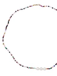 Tourmaline And Pearl Necklace - Multi