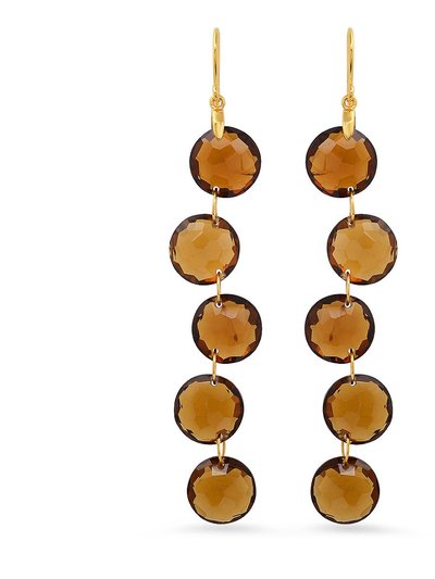 Soul Journey Jewelry Whiskey Quartz Faceted Chandelier Earrings product