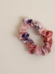 Zero Waste Silk Scrunchie - Pink Marble