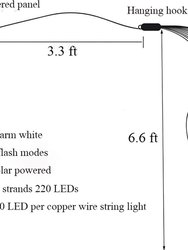 220 LED Solar Firefly Bunch Copper Wire String Light