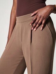 Crepe Pleated Trouser In Cedar