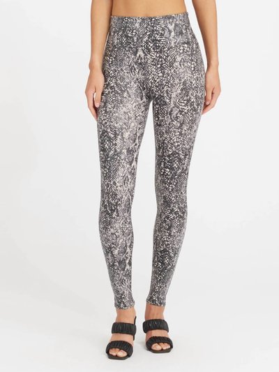 Spanx Faux Leather Snake Shine Leggings - Grey Snake product