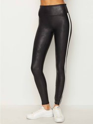 Faux Leather Stripe Legging