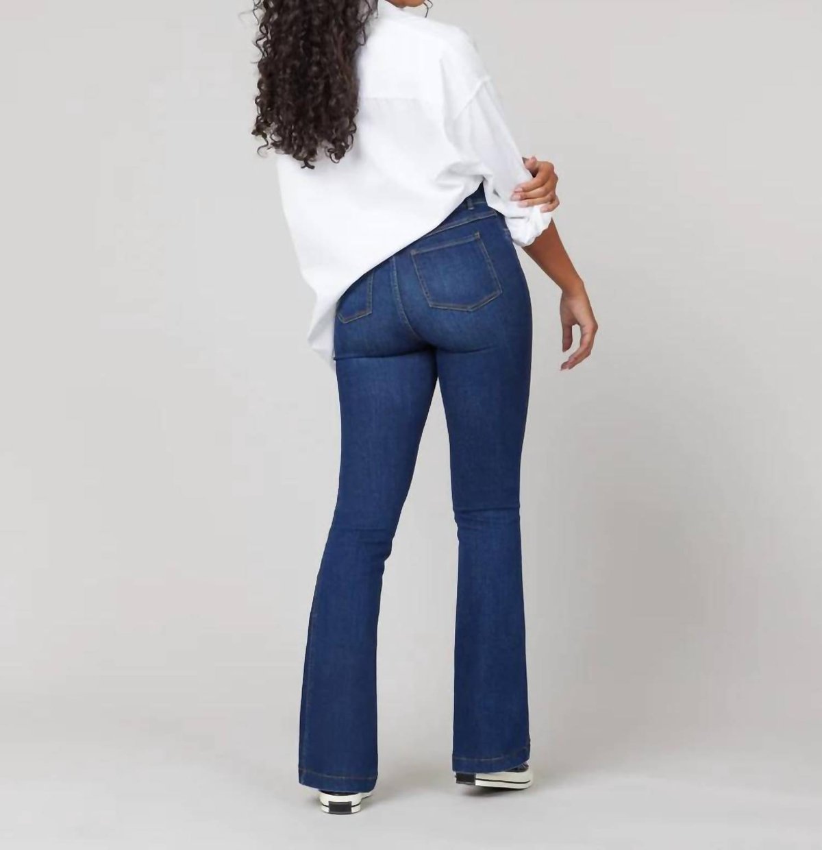 Petite Spanx Flare Jeans in Midnight Shade