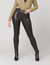 Leather-Like Ankle Skinny Pant - Luxe Black