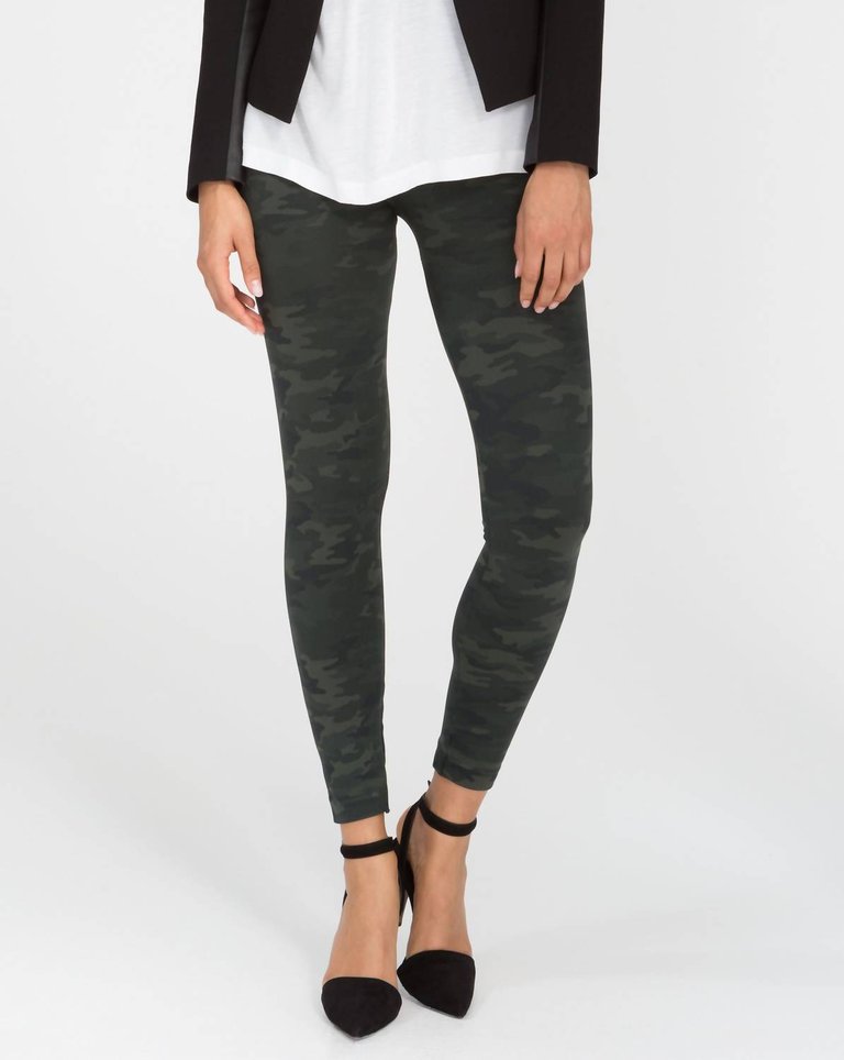 Spanx Camo Green Look At Me Now Seamless Leggings - Camo Green