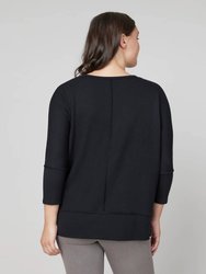 P.l.t. Dolman Sleeve Top In Very Black