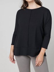 P.l.t. Dolman Sleeve Top In Very Black