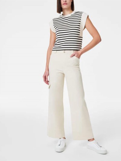 Spanx Stretch Twill Cropped Cargo In Eggshell product