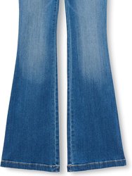 Women's High-Rise Flared Stretch-Denim Jeans - Vintage Indigo