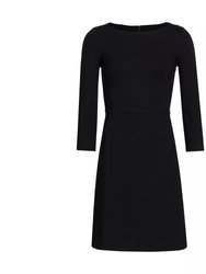 Women's The Perfect A-Line 3/4 Sleeve Mini Dress - Classic Black