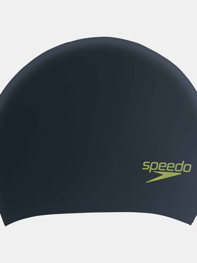 Speedo Childrens/Kids Silicone Swim Cap - Black/Green product