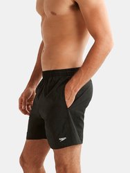 Mens Essential 16" Swim Shorts - Black