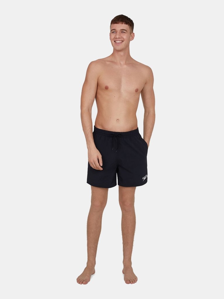 Mens Essentials 16 Swim Shorts - Black - Black