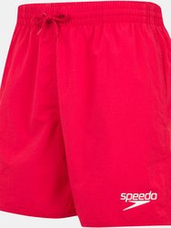 Mens Essentials 16 Swim Shorts - Red