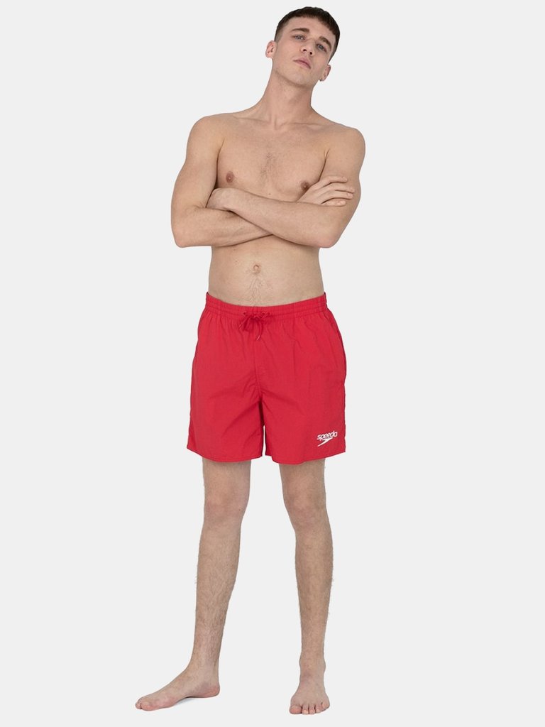 Mens Essentials 16 Swim Shorts - Red - Red