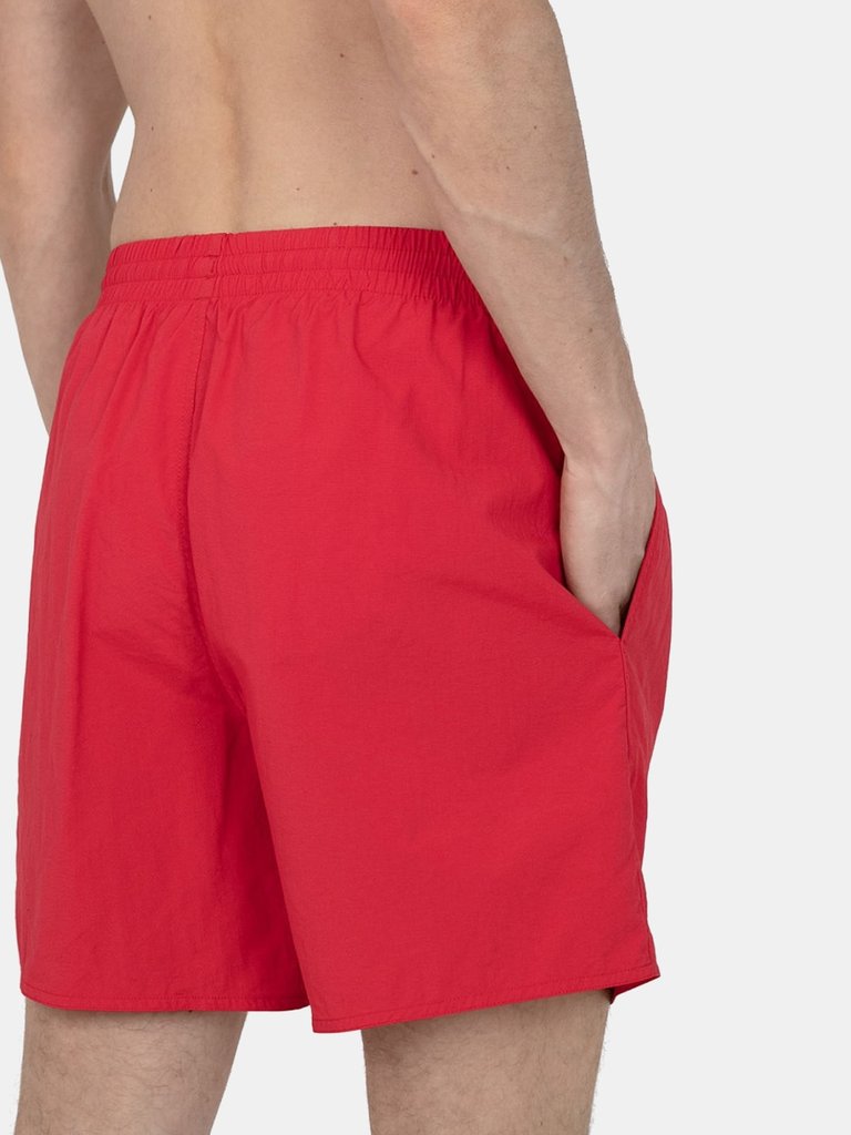 Mens Essentials 16 Swim Shorts - Red