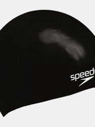 Speedo Childrens/Kids Silicone Swim Cap (Black) - Black