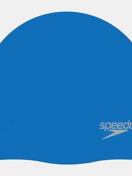 Speedo Unisex Adult 3D Silicone Swim Cap (Blue) - Blue