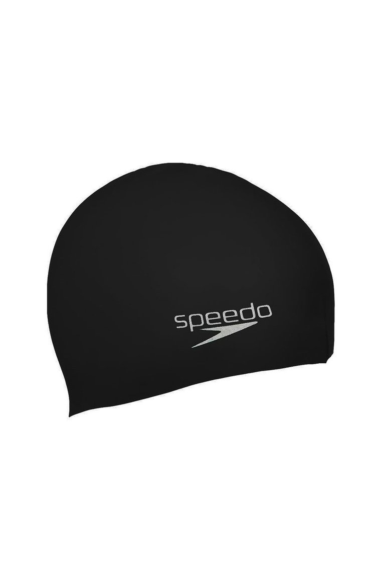 Speedo Unisex Adult Polyester Swim Cap (Black) - Black