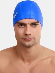 Speedo Unisex Adult Polyester Swim Cap (Blue)