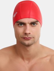 Speedo Unisex Adult Polyester Swim Cap (Red)