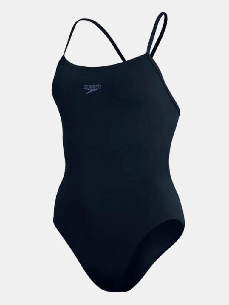 Speedo Womens/Ladies Endurance+ Thin Strap One Piece Bathing Suit (Navy) - Navy
