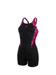 Speedo Womens/Ladies Hyperboom Splice Legsuit (Black/Pink) - Black/Pink
