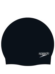 Unisex Adult 3D Silicone Swim Cap - Black - Black