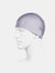 Unisex Adult 3D Silicone Swim Cap - Silver