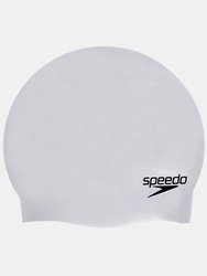 Unisex Adult 3D Silicone Swim Cap - Silver - Silver