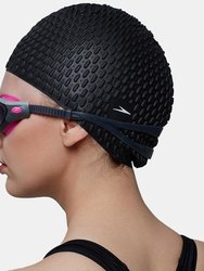 Unisex Adult Bubble Swim Cap - Black