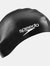 Unisex Adult Long Hair Silicone Swim Cap - Black