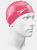 Unisex Adult Long Hair Silicone Swim Cap - Pink